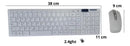 Kit Teclado E Mouse Sem Fio Para Computador Pc e Notebook Ley - 171 - Branco