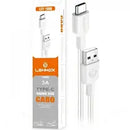 Cabo Tipo C 2m Carregamento Rápido Branco LEY - 1987 Lehmox
