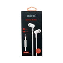 Fone de ouvido Com Fio Lelong Com Borrachinha Nenhum Ruido - Branco LE-0201