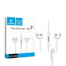 Fone de Ouvido com Fio para Iphone Cabo Lightning com Microfone Branco- LEHMOX LEY-1536