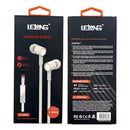 Fone de ouvido Com Fio Lelong Com Borrachinha Nenhum Ruido - Branco LE-0201
