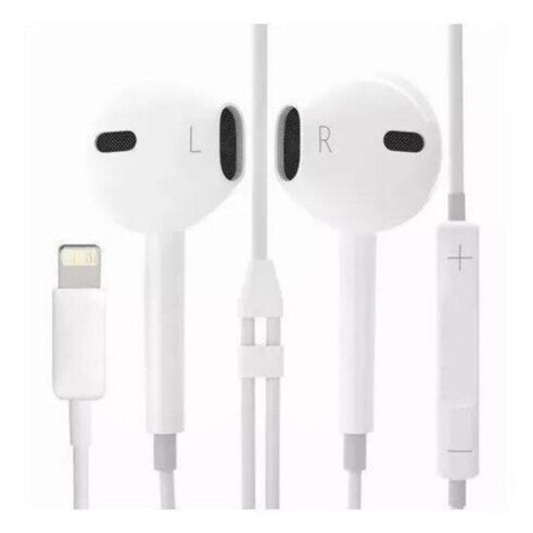 Fone de Ouvido com Fio para Iphone Cabo Lightning com Microfone Branco- LEHMOX LEY-1536