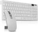 Kit Teclado E Mouse Sem Fio Para Computador Pc e Notebook Ley - 171 - Branco
