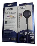 Fone De Ouvido Estéro Com Fio E Microfone Lelong LE - 0238 Preto